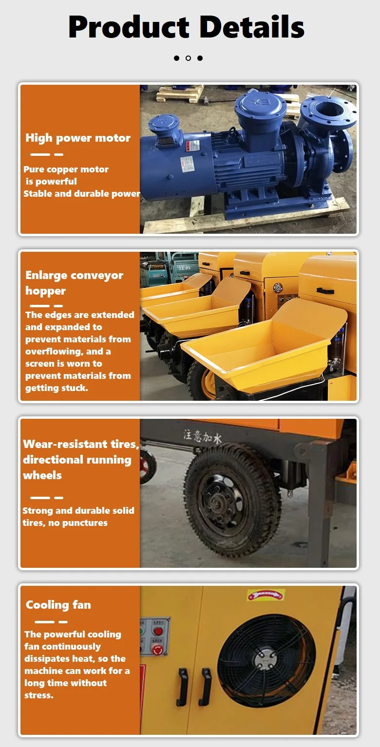 Best New Large Aggregate Electric Concrete Pump with Diesel Engine and Efficient Motor for Building Use