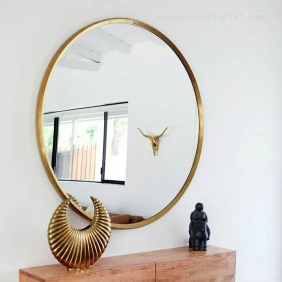 Home decorative frameless bevelled edge mirror round Antique mirror 50x50 60x60