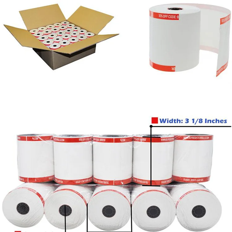 High quality color printed thermal paper 80*80mm cash register ticket paper rolls customized pos paper roll