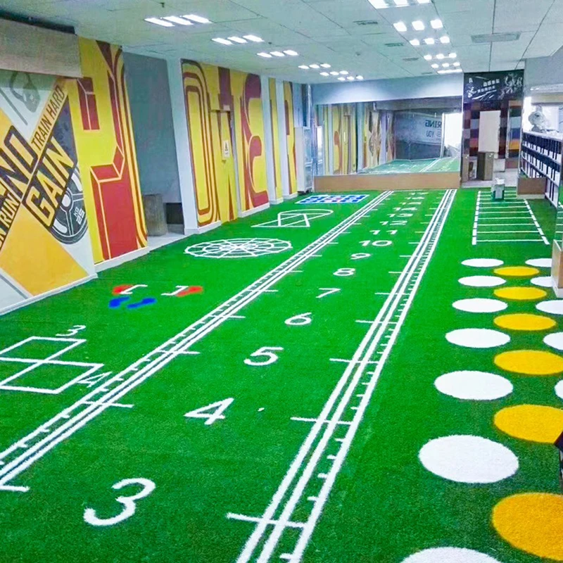 High Density Gym Flooring Turf Pull Sled Turf Meter Marked Gym Artificial Grass