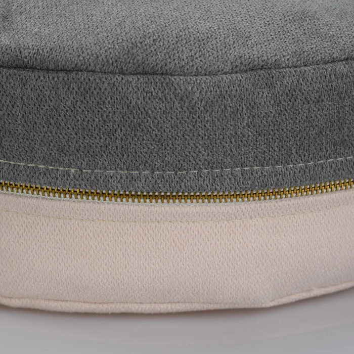 Fashion Two-color Meditation Cushion Comfort Soft Velvet Cover Organic Buckwheat Hull Filled Meditation Zafu Pillow