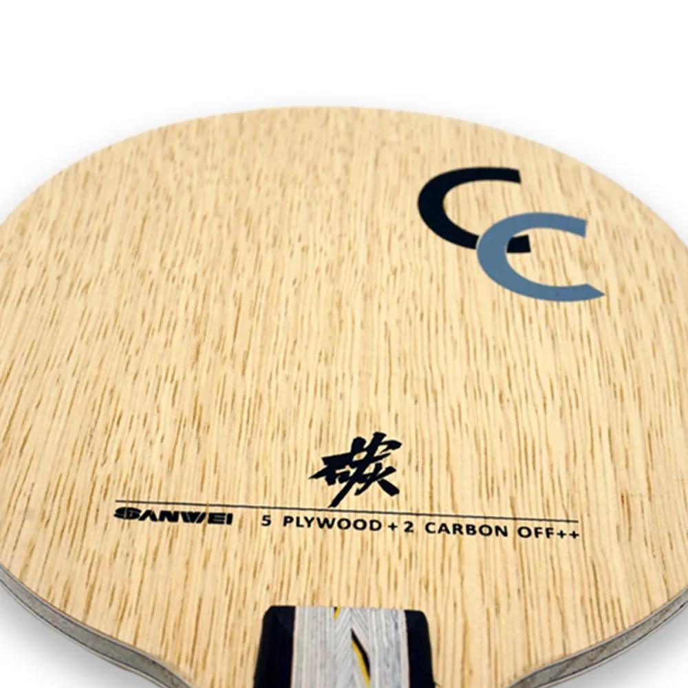 Hot sale Sanwei CC LD carbon five layer wood 73 g light table tennis bat blade