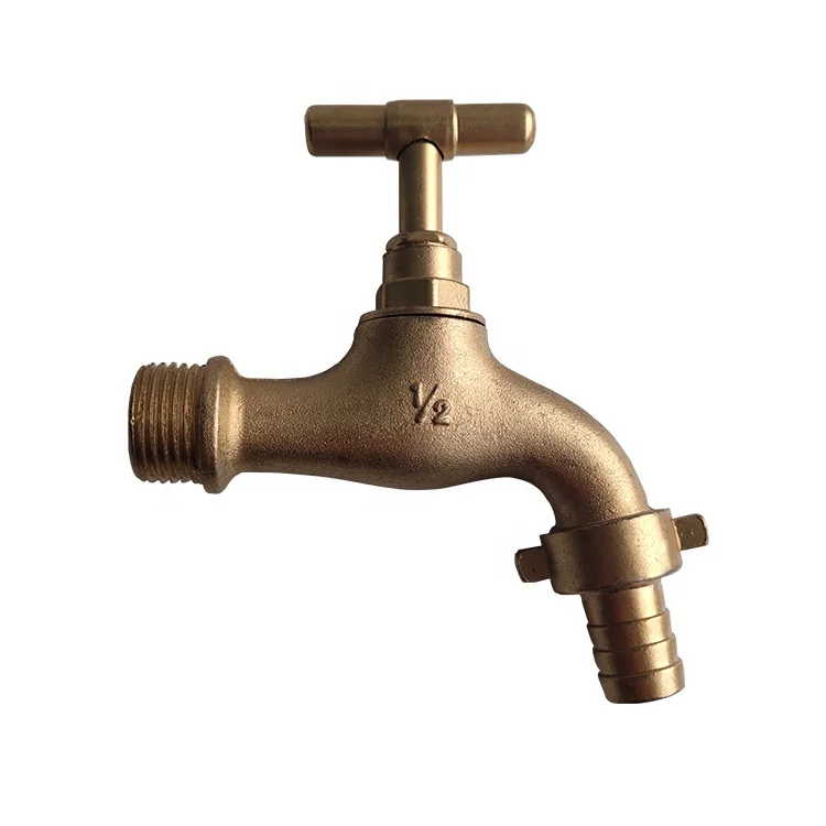 1/2' 3/4' Chrome Plated Brass Bibcock Taps Long Washing Machine Bibcock Garden Faucets Hose Taps Brass Lockable Bibcock