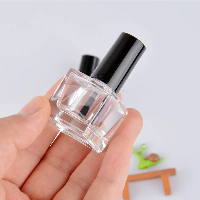 Nail Art Supplies Square Glass Empty Bottle 8ml 10ml Nail Polish Empty Glass Bottle
