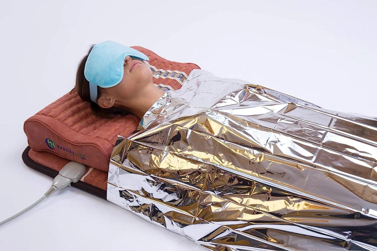 50 Packs Thermal Foil Sauna Blanket Weight Loss Far Infrared Therapy 64in x 84in Emergency Mylar Blankets