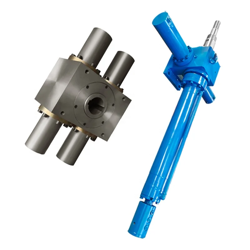 Rotation angle 360 degrees adjustable buffer shaft output  rated pressure 16Mpa double action swing hydraulic cylinder