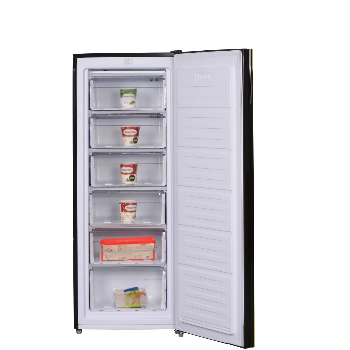 Table top freezer 175 Liter colorful large fridge freezer single door refrigerator handle BD-175K for home and hotel