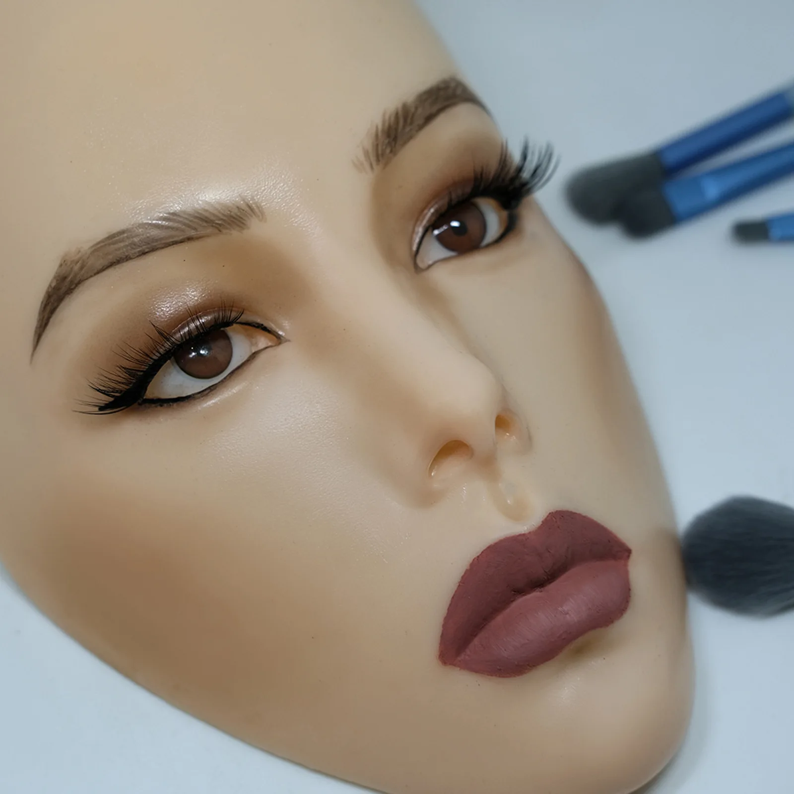 5d Reusable high quality permanent makeup training tool Silicone mannequin face for makeup training
