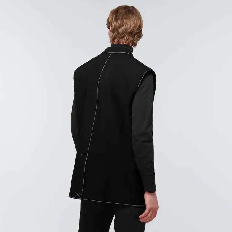 Custom Vest for Men Black Loose Oversize Formal Suit business Blazer Vest
