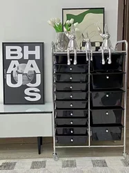 Home School Tools Scrapbook Paper Utility Craft Organizer Trolley Multipurpose Mobile Rolling Plastic Storage 6 Drawers Cart