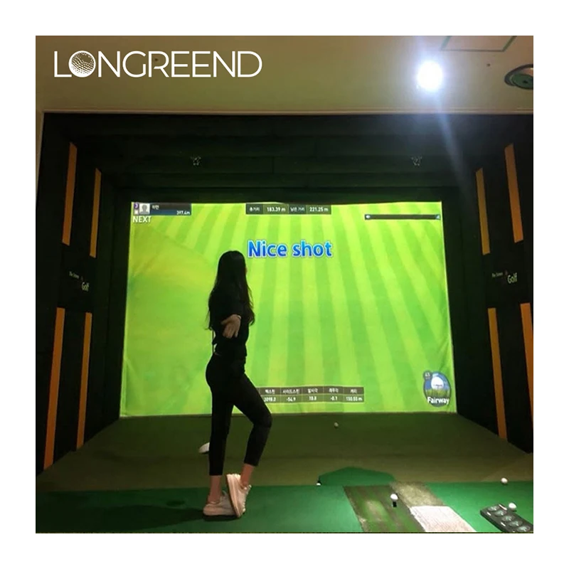 LONGREEND Indoor golf swing trainer simulation golf simulator with swing analysis function