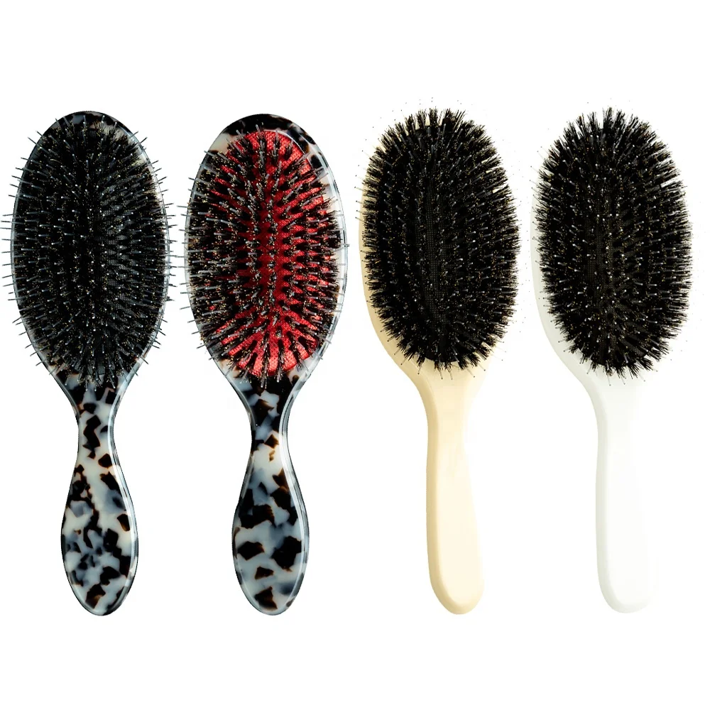 Hair Brush Cellulose Acetate Fiber Extension Self Cleaning Hair Dye Straightener Pet Detangling Hair Brush For Women