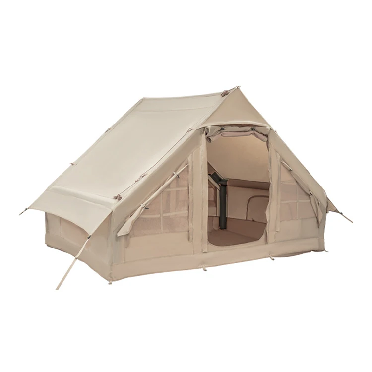 Wholesale Camping Canvas Outdoor Sale Inflatable Cabin Glamping Waterproof 4 Person Large Safari Luxury Winter Travel Air Tent