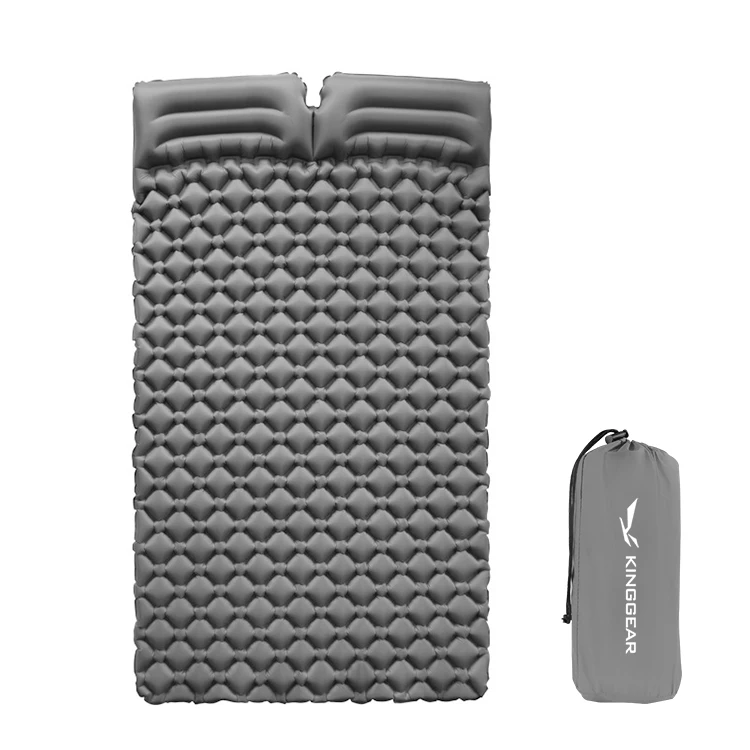 RTS KingGear Outdoor Picnic Ultralight Waterproof Inflatable Sleeping Pad Double Camping Mat