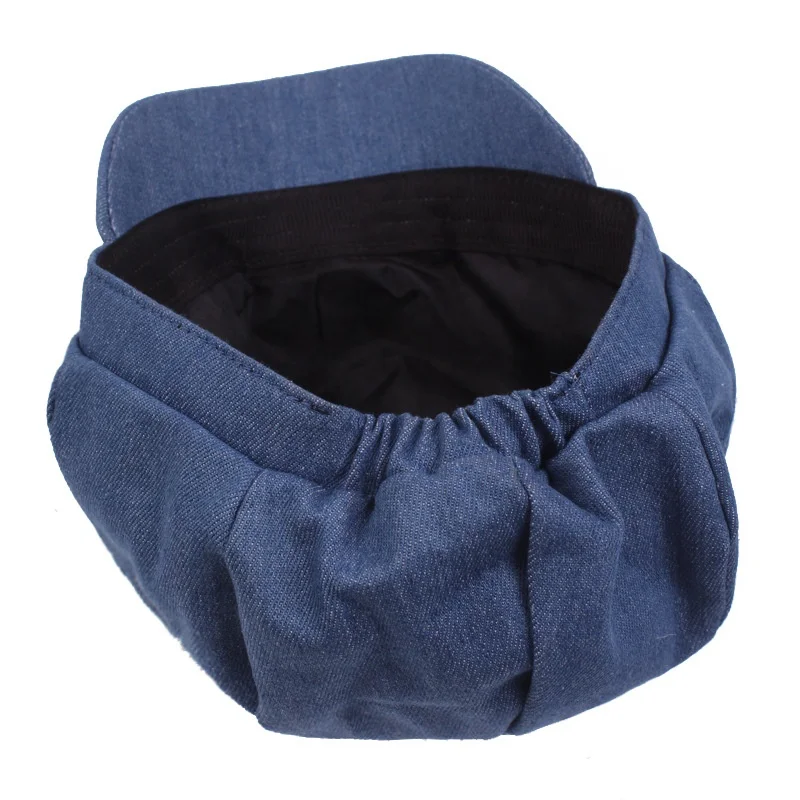 Mens Women Cotton 8 Panel  Newboy Cap Cabbie Jeff Cap Ivy Hat Denim Conductor Cap