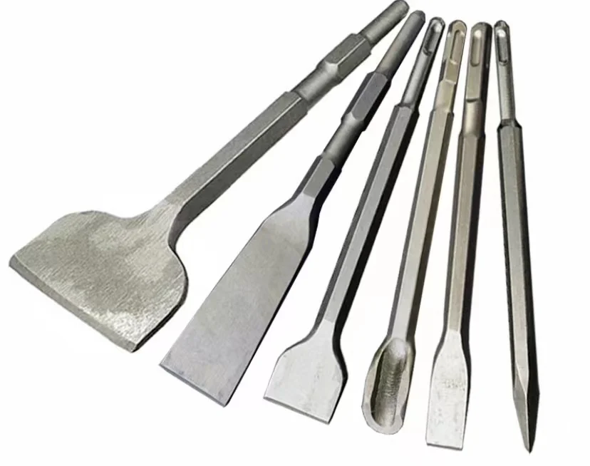 Hand Tool 40 Cr Steel Electric Impact Chisel Square Handle Chisel Bit Electric Impact Chisel For Concrete stone