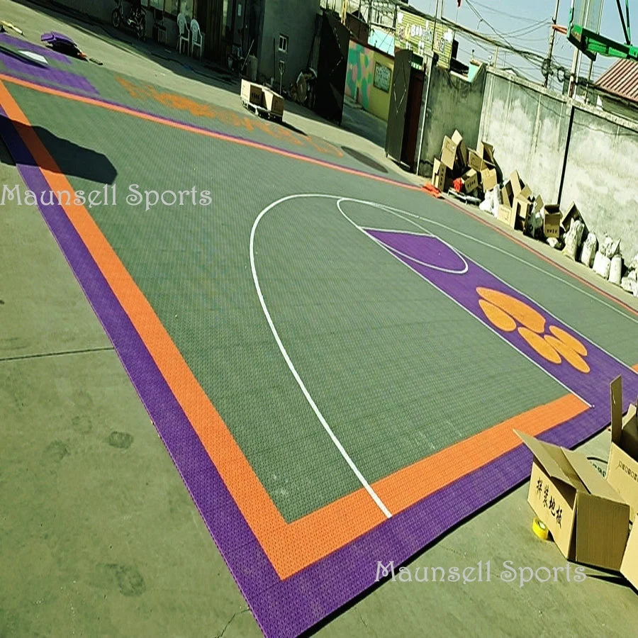 Suge plastic PP suspended SES sports tile floor for basketball and futsal tennis sports courts