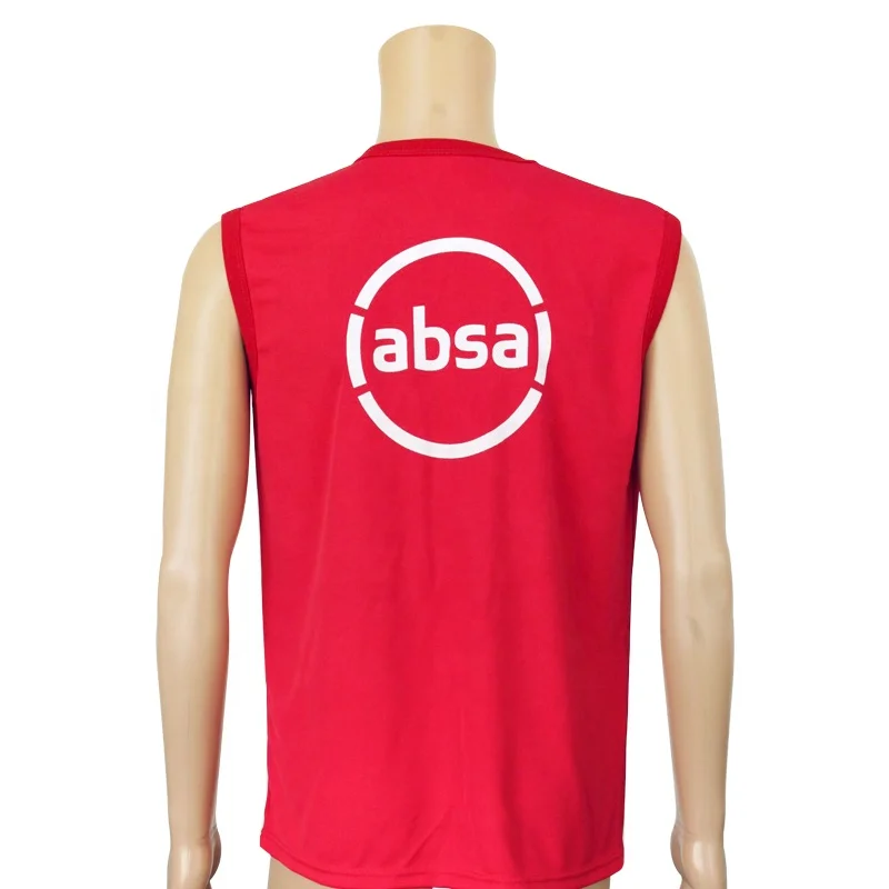 
custom logo cheap 100% polyester Pique mesh vest for promotion 