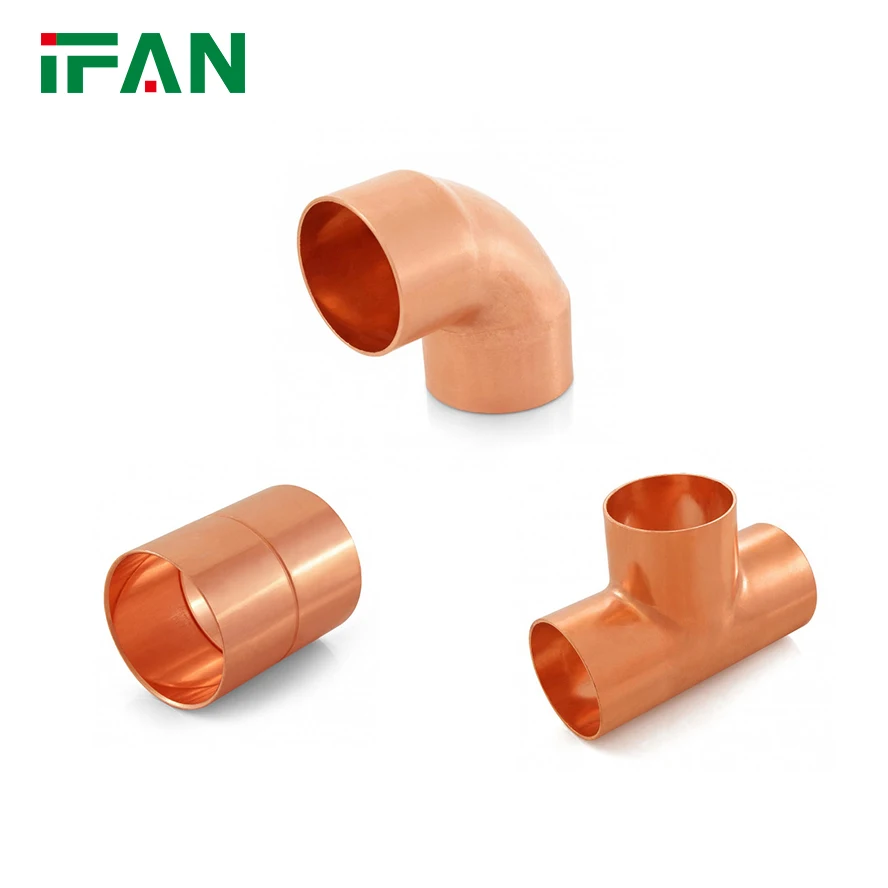 IFAN Factory Supply Coupling Adapter Copper Pipe Fittings Plumbing Copper Propress Fittings Water Tube Copper Press Fitting