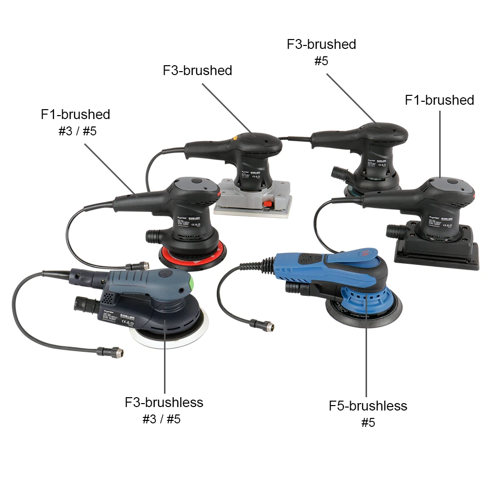 High-Power Brushed Motor Electric Random Orbit 5mm Electric Sander For Car sanding Machine