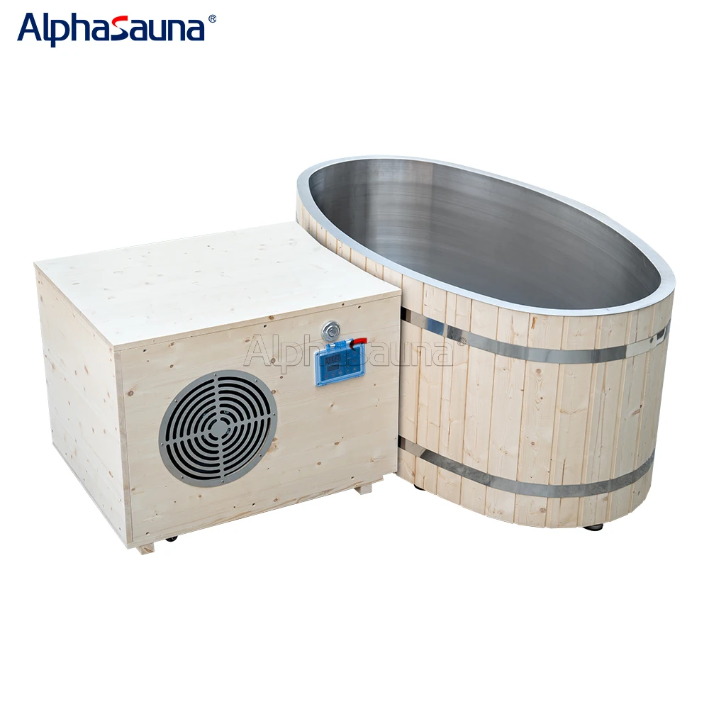 New Design Wooden Outdoor Wood Cold Plunge Tub One Recovery Rugby Ice Bath Customized Own Logo