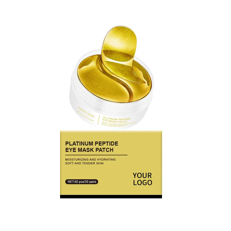 Private Label Dark Circle Collagen Moisturizing Eye Mask 24K Peptide Golden Seaweed Whitening Eye Patches