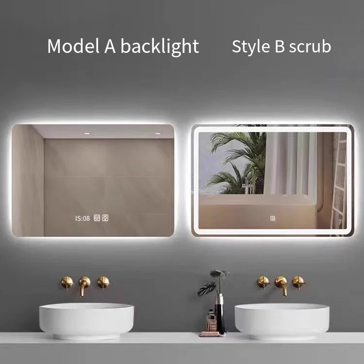 Rectangular Mounted Led Mirror Lighting For Bathroom Wall Mirror With Led Light