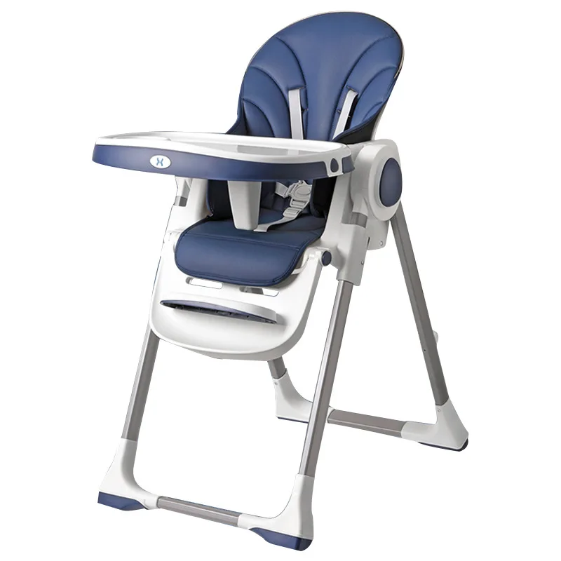 2021 Factory Wholesale Baby Dining Chair Adjustable Foldable Baby High Chair Feeding Chair
