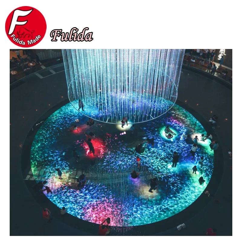 led Indoor Flexible Acrylic Radar Interactive Dance Floor 6.25mm LED Display Screens video floor