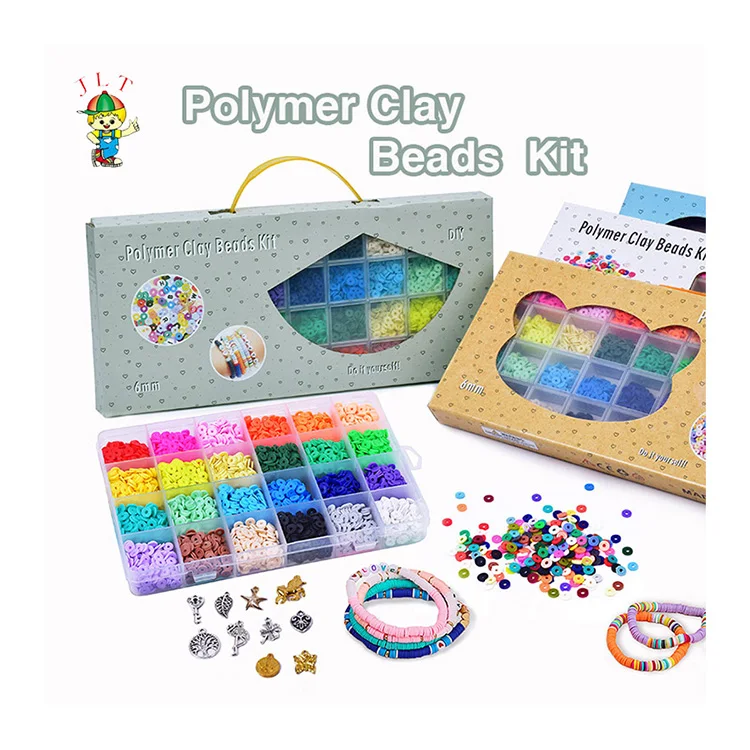 Factory Price Supply Round Polymer Clay Beads Colorful Children Diy Handmade Jewelry Making Clay Beads