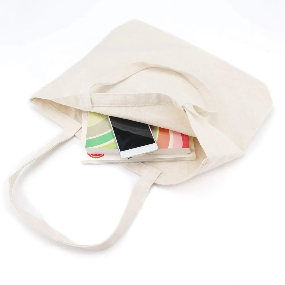 Cheap Customized Pattern Reusable Short Handles Gift Cotton Fabric Sling Shopping Bags