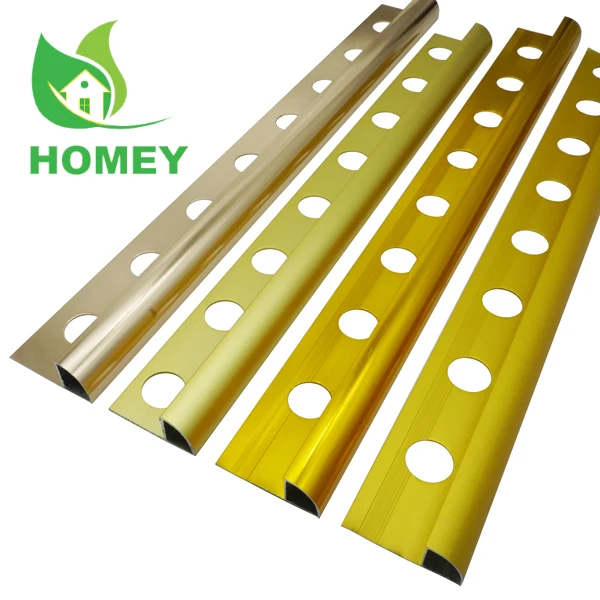 
Multifunctional ceramics aluminium corner closed aluminum internal tile trim 
