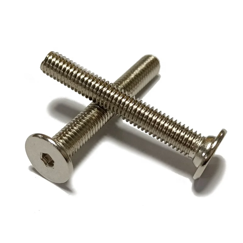 China Supplier Hex Drive Allen Flat Head Screws  Hexagon Socket Countersunk Head Machine Screw Carriage Screw
