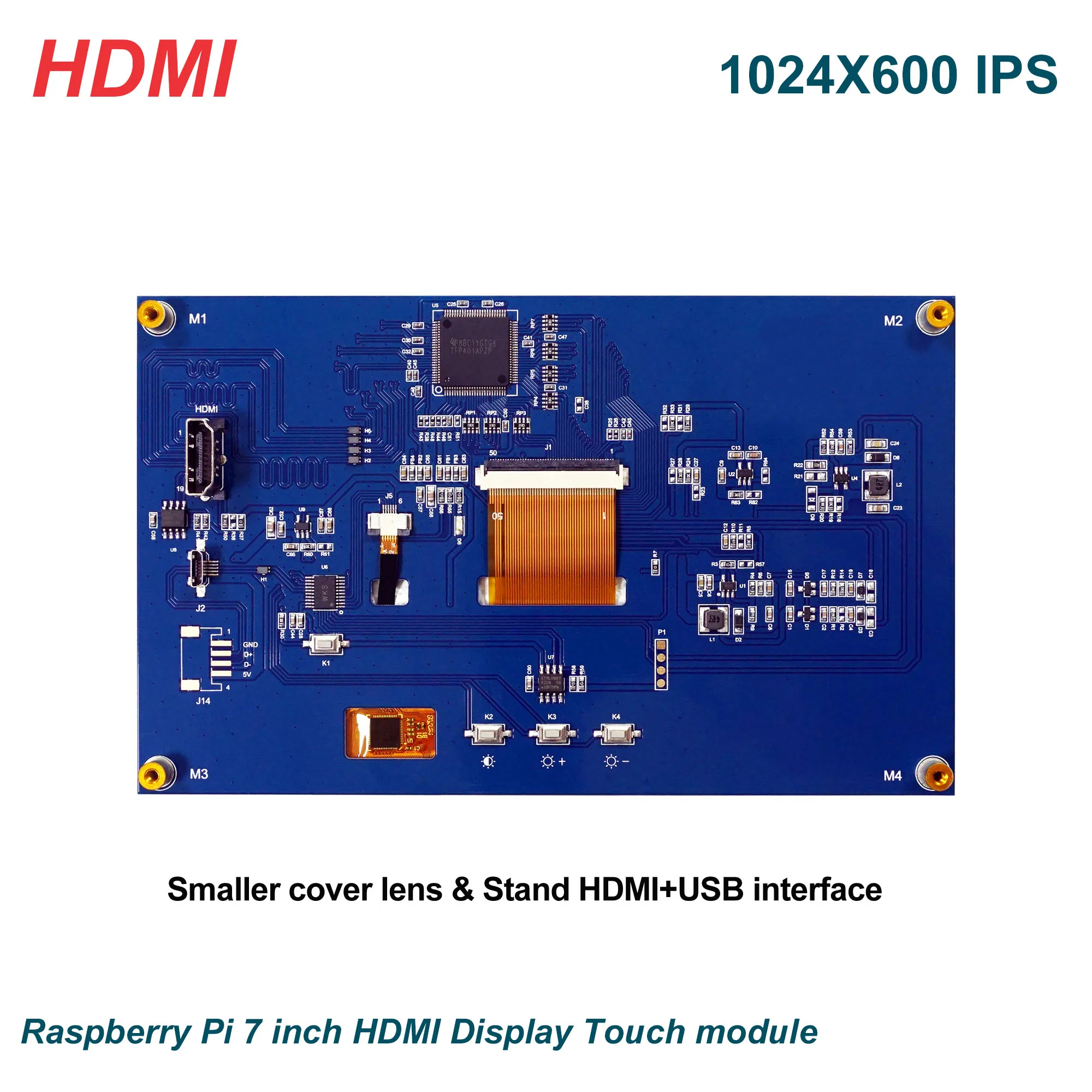 7 Inch IPS TFT stand HDMIUSB Capacitive Touch Screen LCD Display for raspberry pi 4/3B