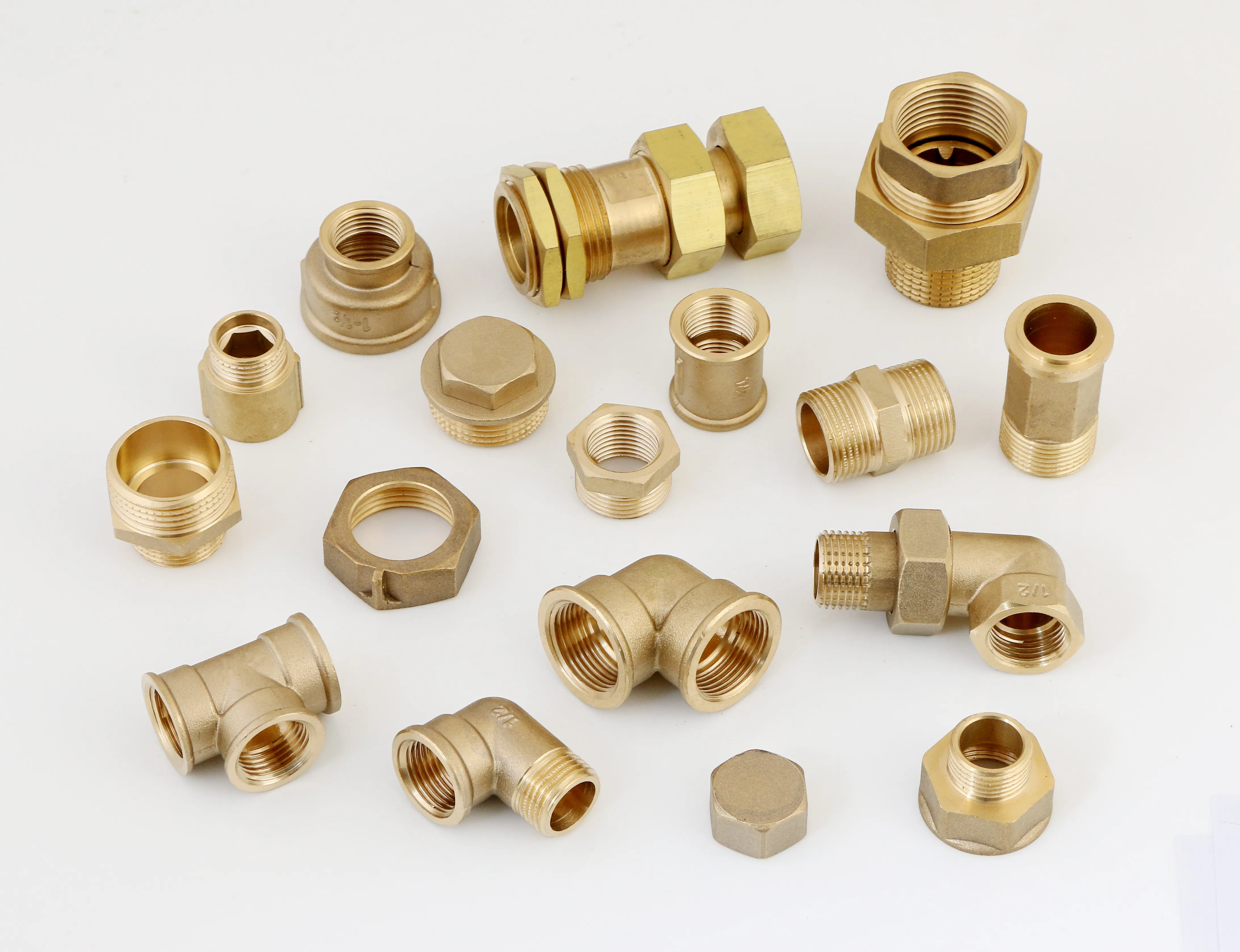 wholesale customized brass thread reducer male/female nipple copper pipe fittings