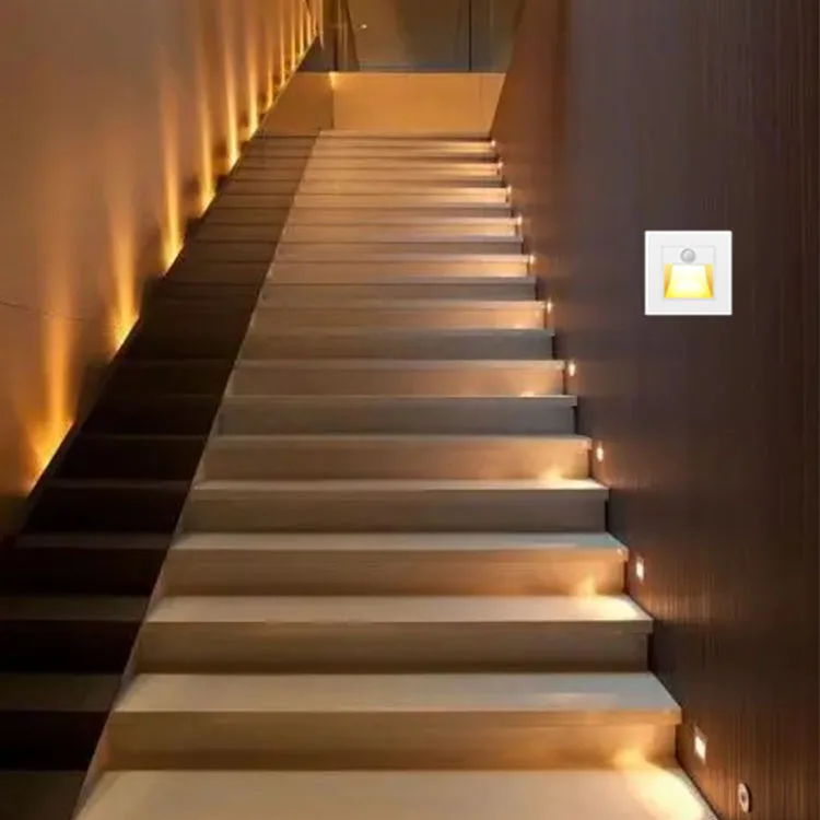Foot wall lamp 86 type embedded human body sensing foot light stair step sensing light corridor lighting