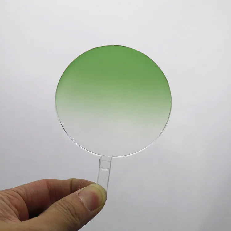 EXIA NY1 Sunglasses Lenses Nylon for Rimless Glasses Base Curve 0.5 Color Gradient Green Lens