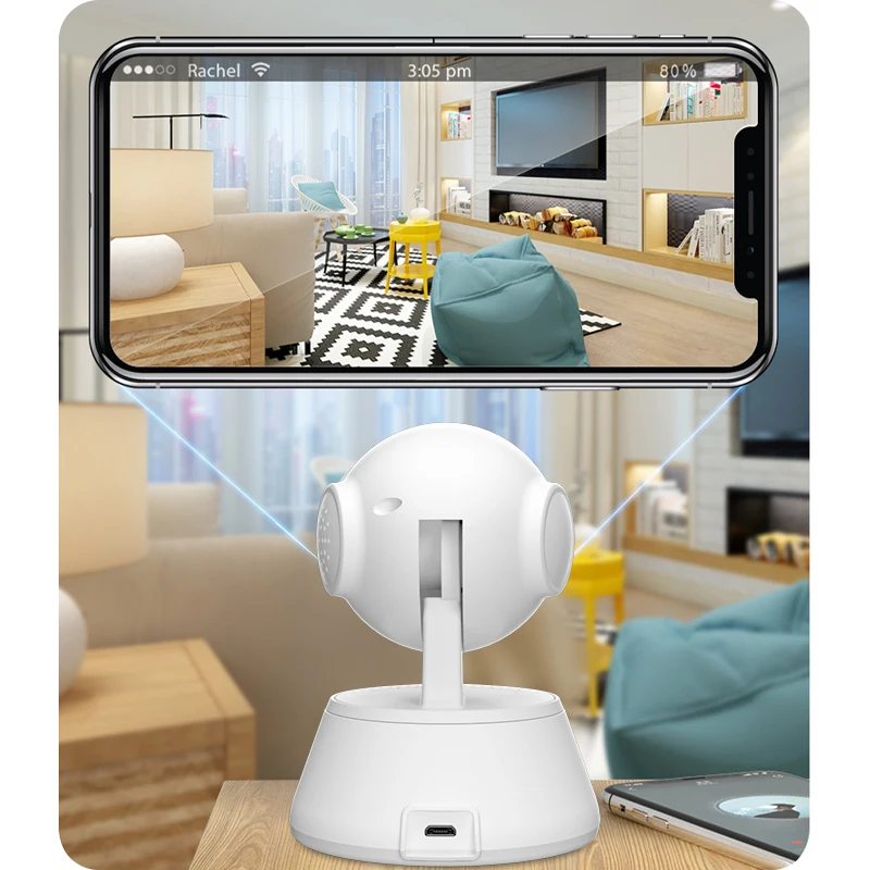 Xiaovv Q6 2.4g Wifi 1080p 200w Hd Camera 360 Auto Tracking Night Vision Cloud Storage Ptz IP Security Smart Surveillance Camera