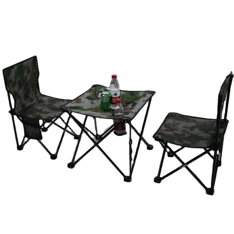 Wholesale factory customizes outdoor folding chairs with adjustable single and double camping tables and chairs