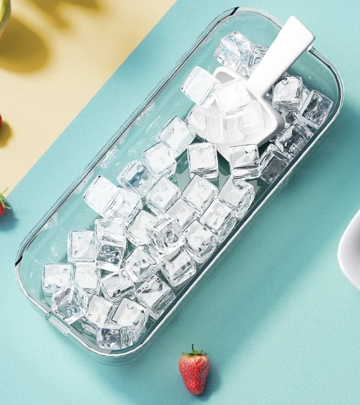 Press-type silicone ice tray grinding tool for household and commercial use, food-grade ice making artifact, creative multi-laye