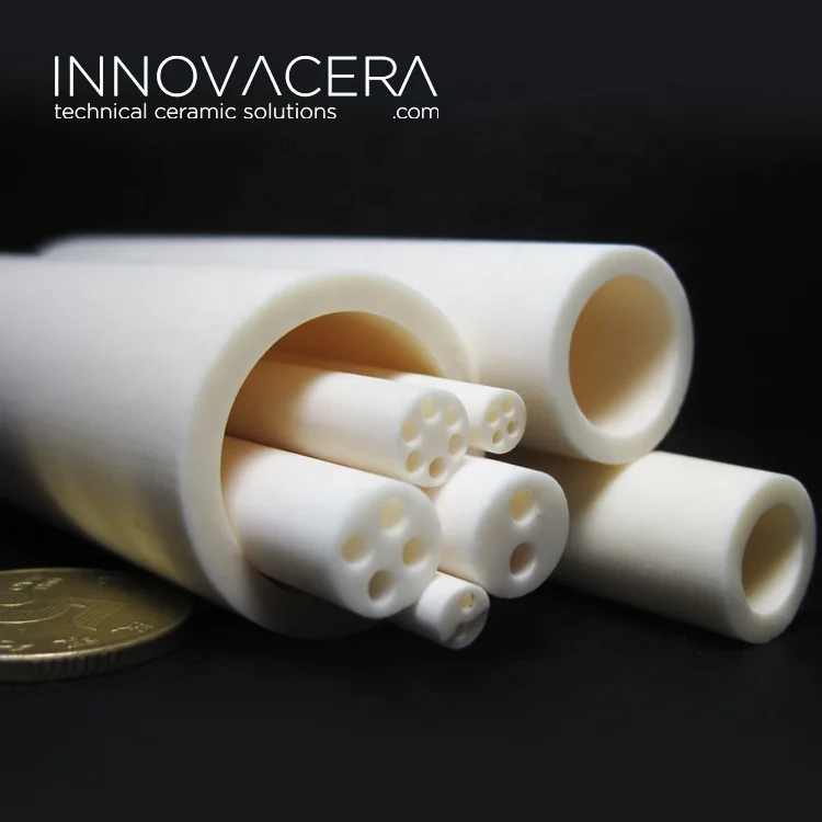 INNOVACERA Good Thermal Shock Resistant Glazed Al2O3 Alumina Corundum Protection Pipe