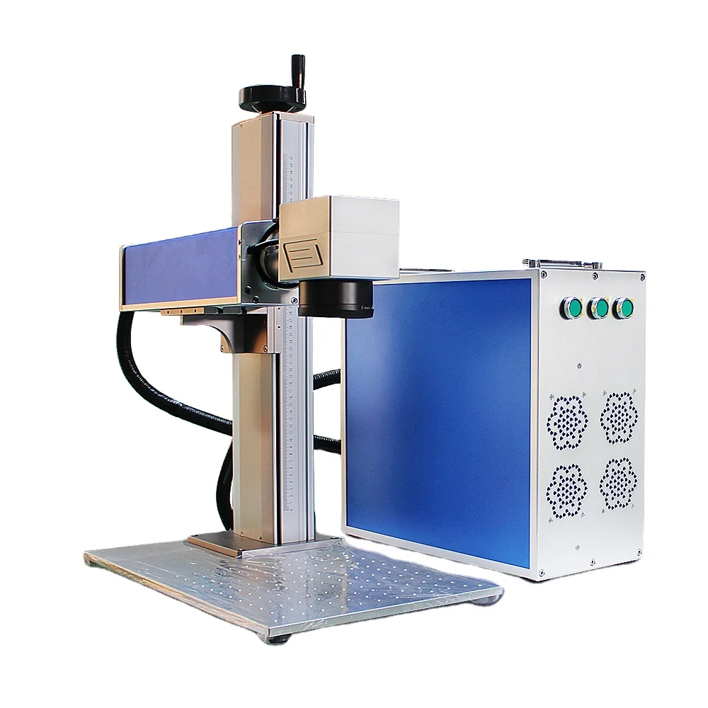 JPT MOPA M7 Color rotary metal Fiber Laser Engraving Marking Machine on tyre