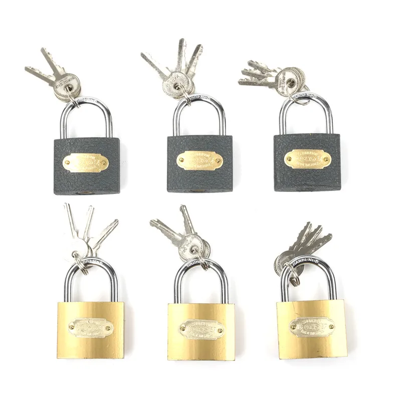 
Factory wholesale 50mm copper/grey print iron padlock 