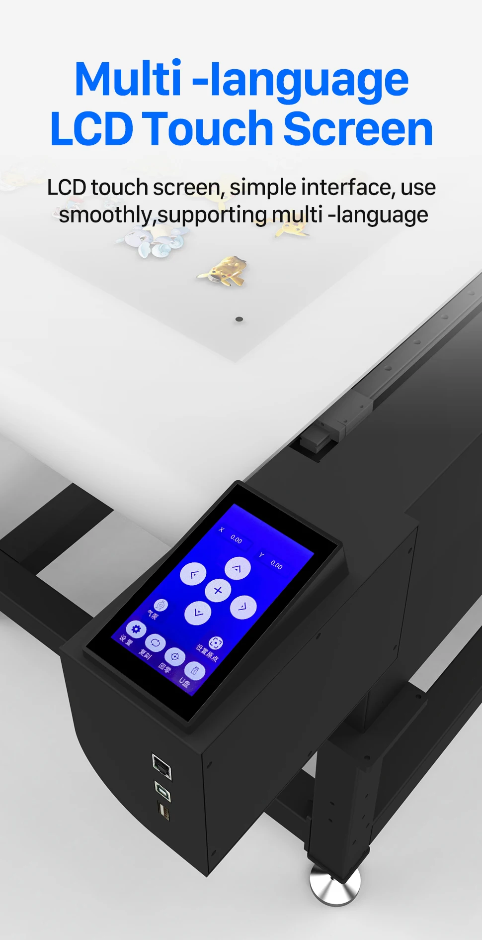 Roll Auto Feed Flatbed Digital Cutter  for DTF