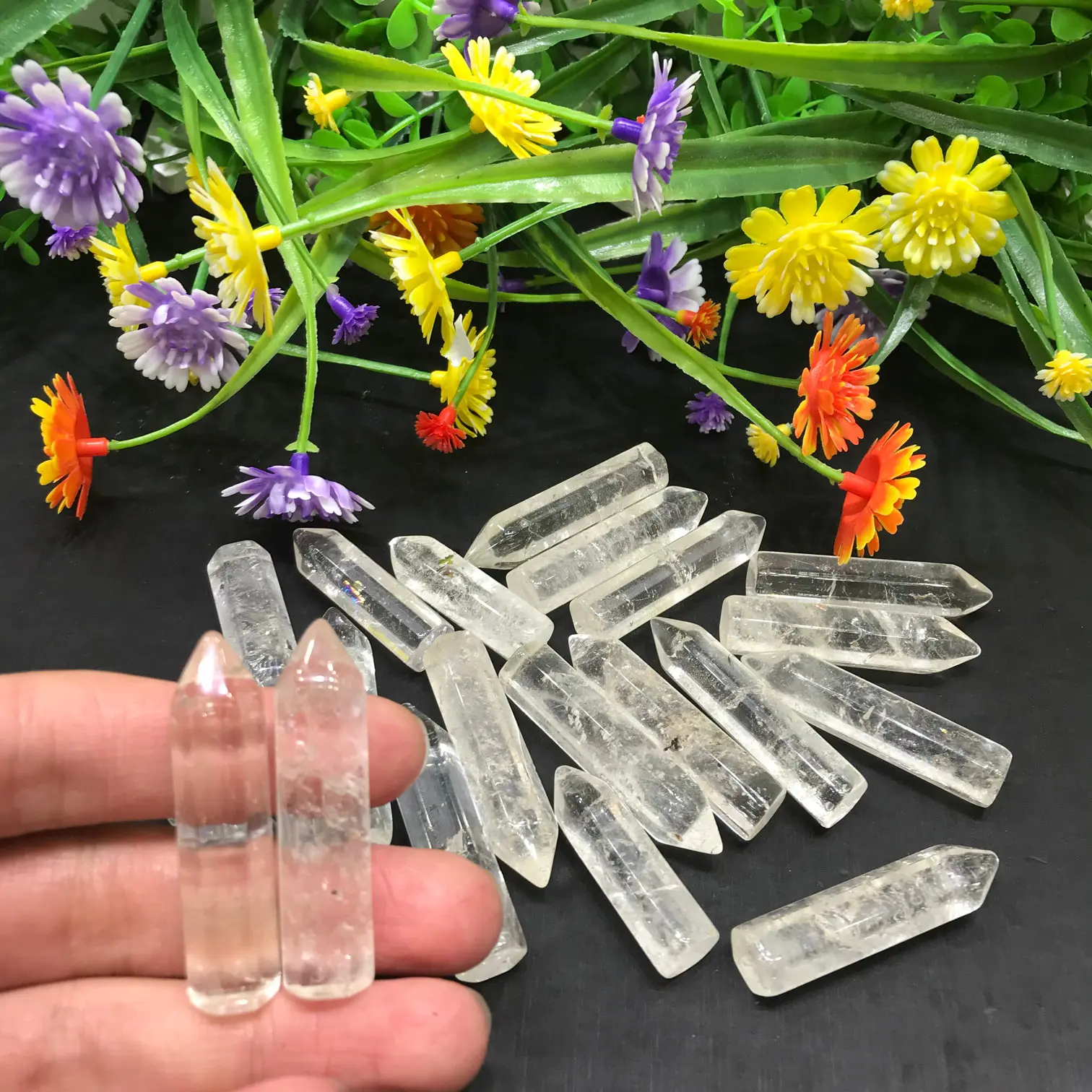 Natural High Quality Clear Quartz Crystal Tower Point For Pendant Decoration