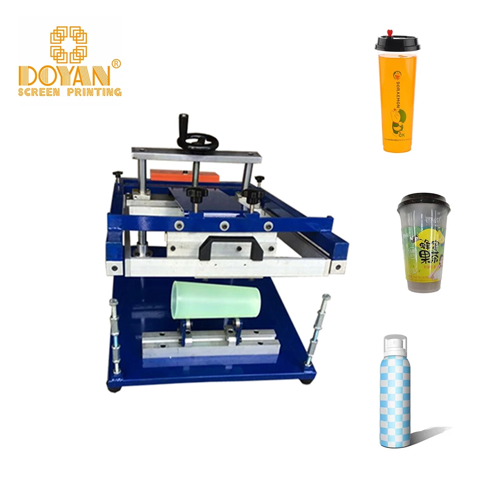 NS202 Manual desktop round bottles cups silk screen printing machine
