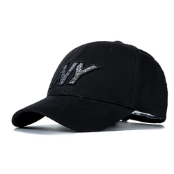 New Women Men Cotton Kpop Cap Fashion NY Embroidered Hard Top Baseball Cap Casual Adjustable Outdoor Couple Streetwear Hat