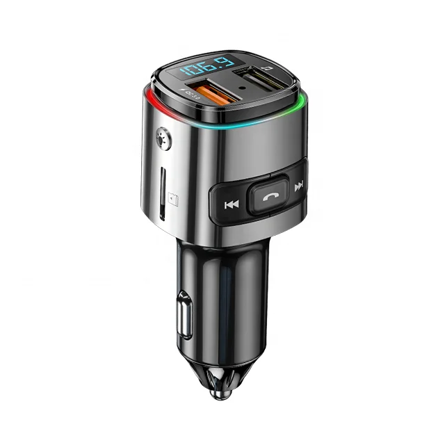
RTAKO Universal Quick Charging Dual USB Fm Transmitte Car Phone Charger Car MP3 Player 1 Usb Port High Speed Acceppted Portable 