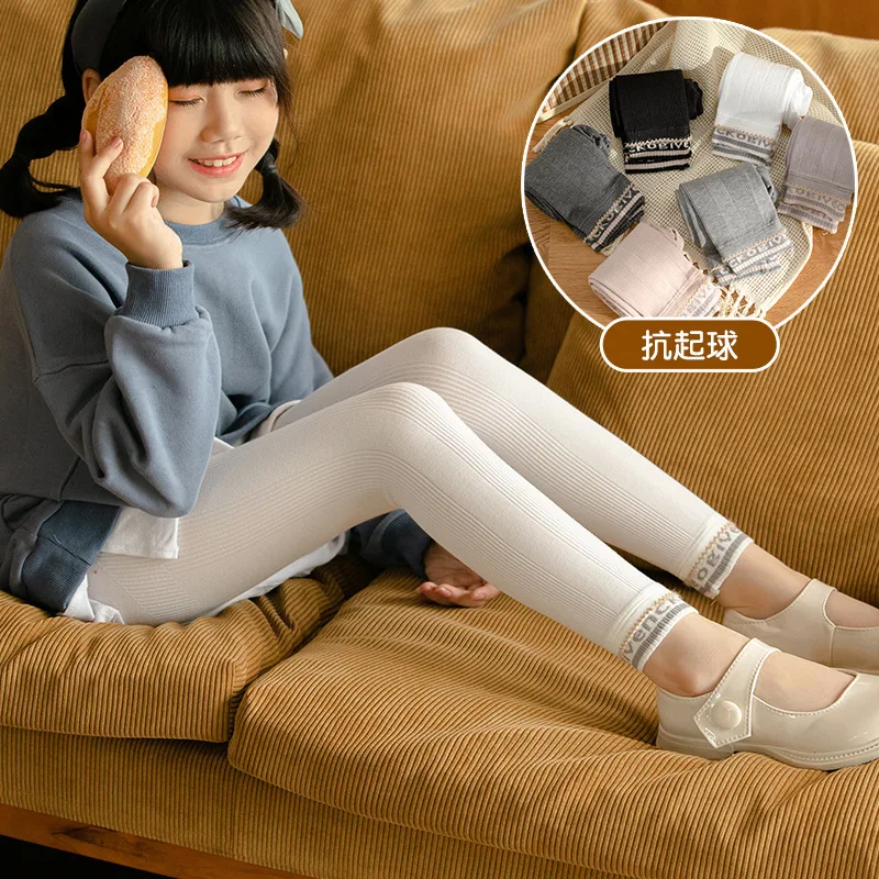 RTS Wholesale Baby Autumn Spring Tights for Girl Baby Toddler Kid Letter Cotton Warm Pantyhose for Toddler Children Tight