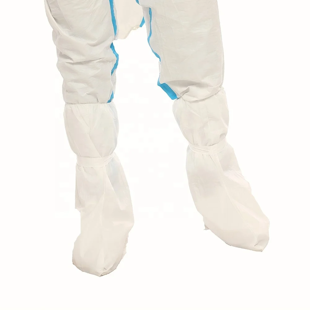 High quality Chemical Resistance SMS/PP/PE Nonwoven Protective Tall Boot Cover